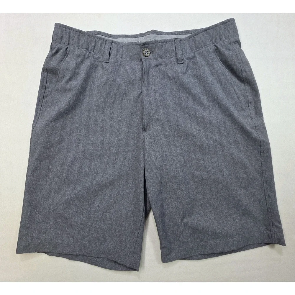 Under Armour Shorts Mens 36 Gray LIMITED USE Golf Rubber‎ Grip Waist Vented